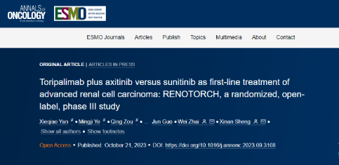 君实特瑞普利单抗RENOTORCH研究结果发布 引领中国肾癌治疗迈入靶免时代